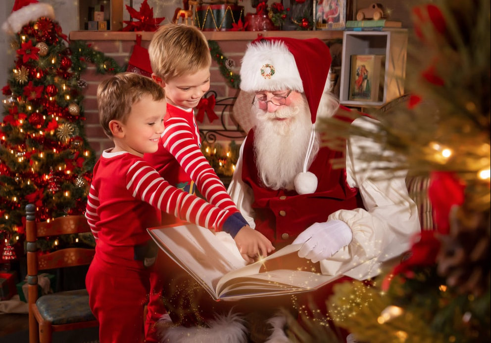 Santa and Baby Girl create magic